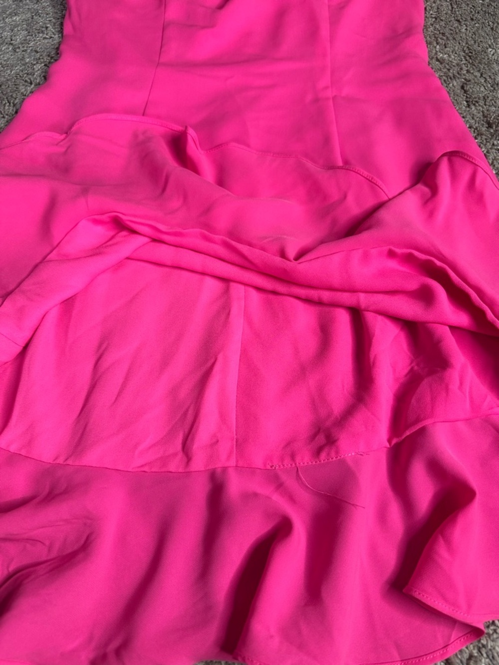 Lovers + Friends Teddy Mini Dress XS hot pink ruffle sleeveless sexy flirty date - Picture 10 of 12